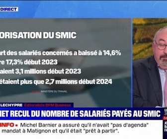 Replay La chronique éco - Le nombre de salariés payés au Smic est en net recul