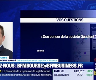 Replay BFM Bourse - Culture Bourse : Que penser de la société QUADIENT ? , par Julie Cohen-Heurton - 11/11