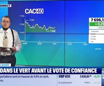 Replay Tout pour investir - Le tableau de bord : Le CAC dans le vert avant le vote de confiance - 08/09