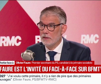 Replay Face à Face - Moi, je souhaitais une primaire qui aille de Ruffin à Glucksmann, regrette Olivier Faure, candidat à la primaire socialiste