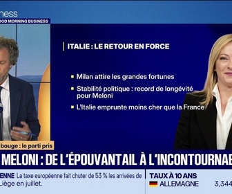 Replay Le Monde qui bouge : le parti pris : Giorgia Meloni, de l'épouvantail à l'incontournable - 04/09
