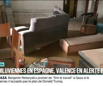 Replay 20H BFM - Pluies diluviennes en Espagne: Valence en alerte rouge