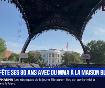 Replay BFM Première - Une immense arène de MMA installée dans les jardins de la Maison Blanche pour l'évènement de l'UFC organisé pour les 80 ans de Donald Trump
