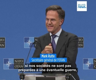 Replay Selon Mark Rutte, la plupart des membres de l'OTAN approuvent de porter les dépenses de défense...