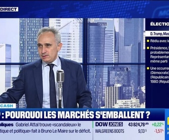 Replay BFM Bourse - La bourse cash : Trump, pourquoi les marchés s'emballent ? - 08/11