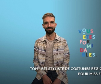 Replay Vous êtes formidables - Pays de la Loire - Tony Levacher, styliste de costumes régionaux pour Miss France