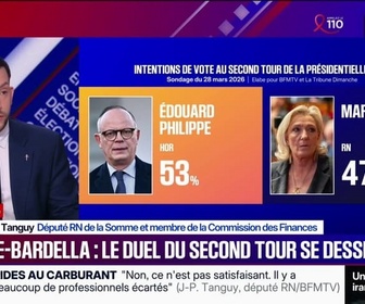 Replay BFM Politique - Édouard Philippe est dangereux pour la France: Jean-Philippe Tanguy (RN) réagit au sondage Elabe sur la présidentielle 2027