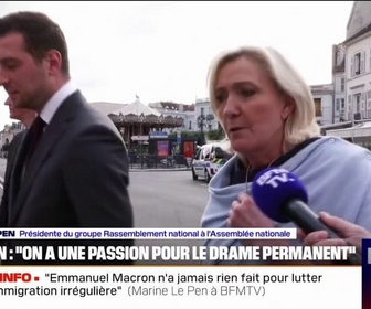 Replay 20H BFM - Pour Marine Le Pen, Emmanuel Macron n'a jamais rien fait pour lutter contre l'immigration irrégulière
