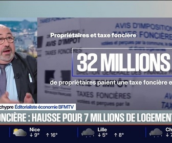 Replay BFM Première - BFM éco : Taxe foncière, hausse pour 7 millions de logements - 19/11