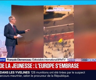 Replay BFM Première - L'ÉDITO INTERNATIONAL - Dans plusieurs pays européens, une jeunesse en colère se mobilise dans la rue