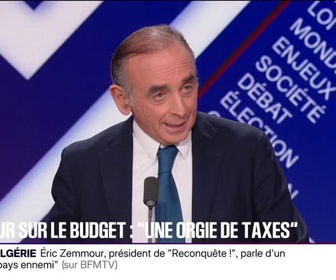 Replay BFM Politique - Marine Le Pen est de gauche et socialiste en économie, avance Éric Zemmour