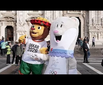 Replay De Milan Cortina à Dakar 2026: les mascottes olympiques Tina et Ayo réunies
