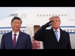Replay Trump accueille Xi Jinping avec tapis rouge, honneurs militaires et survol aérien