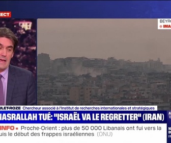 Replay BFM Story Week-end - Story 3 : Nasrallah tué : Israël va le regretter - 28/09