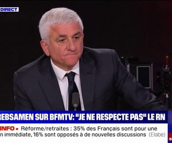 Replay BFM Story - Un exercice d'irresponsabilité absolument incroyable: Hervé Morin, président les Centristes de la région Normandie, réagit aux propos de François Rebsamen sur le RN