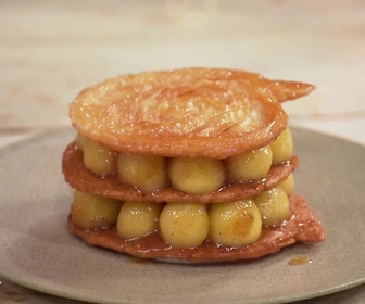 Replay Tous en cuisine - Côtelettes d'agneau, salsa verde et millefeuille aux pommes et caramel