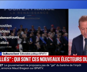 Replay BFM Première - L'ÉDITO POLITIQUE DE GUILLAUME DARET - Les ralliés: qui sont ces nouveaux électeurs du RN?