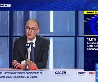 Replay BFM Bourse - La Data Room : 11,2% = le ratio dette/richesse nette des ménages américains, un quasi plus bas depuis 1970 - 17/11