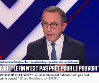 Replay BFM Politique - Jordan Bardella aux côtés de Nigel Farage: S'afficher avec quelqu'un qui ne veut plus d'Europe, c'est un message, estime Bruno Retailleau, candidat LR à l'élection présidentielle
