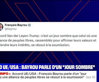 Replay Parlons info ! - Accords sur les droits de douane: François Bayrou évoque un jour sombre