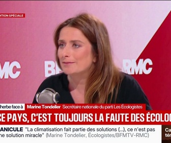 Replay Face à Face - Canicule: On alerte pendant des décennies et on se moque de nous. Mais quand le problème arrive, c'est encore de notre faute, lance Marine Tondelier