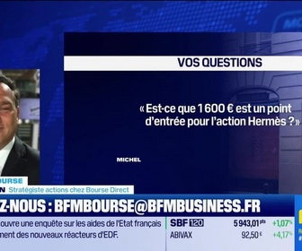 Replay BFM Bourse - Culture Bourse : Est-ce que 1600 € est un point d'entrée pour l'action HERMÈS ? , par Julie Cohen-Heurton - 31/03