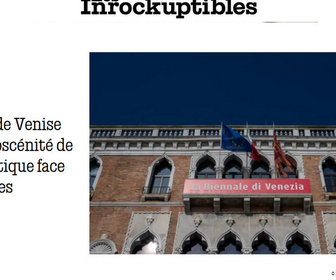Replay Dans la presse - Biennale de Venise : L'obscénité de l'art apolitique