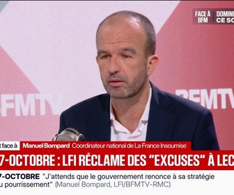 Replay Face à Face - Réunion des partis à Matignon: J'attends que le gouvernement renonce à sa stratégie du pourrissement, affirme Manuel Bompard, coordinateur national de LFI