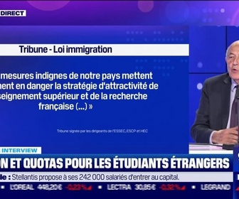 Replay La Grande Interview - Jean-Hervé Lorenzi (Cercles des Économistes) : Caution et quotas pour les étudiants étrangers - 21/12