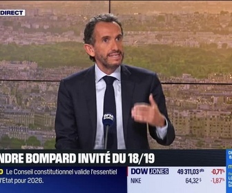 Replay Le 18/19 d'Hedwige Chevrillon - Grande Interview - Alexandre Bompard (Carrefour) : Le ras-le-bol fiscal des patrons - 19/02