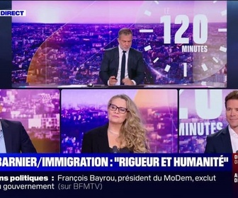 Replay Le 120 minutes - Michel Barnier veut traiter l'immigration avec rigueur et humanité - 15/09