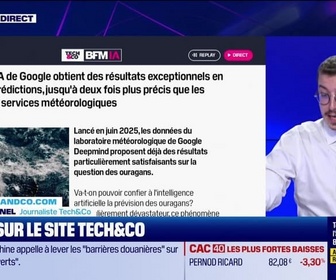 Replay Tech & Co, la quotidienne - À lire sur le site Tech&Co : Ouragans, l'IA de Google obtien des résultats exceptionnels en matières de prédictions, par Sylvain Trinel - 06/11