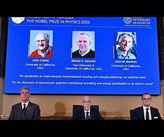 Replay Un Français, un Américain et un Britannique reçoivent le Nobel de physique pour leurs travaux...