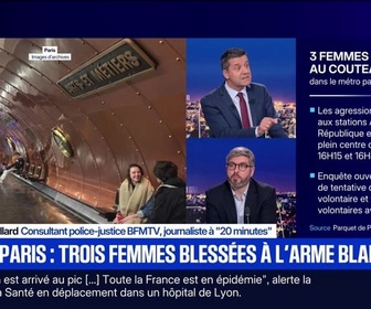 Replay BFM Grand Soir - Métro/Paris : trois femmes blessées à l'arme blanche - 26/12