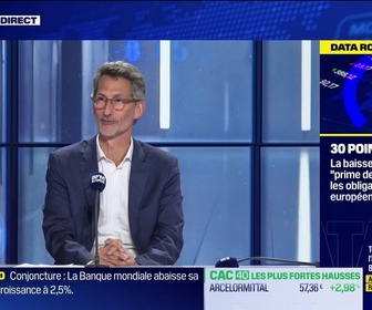 Replay BFM Bourse - La Data Room : moins 30 points de base : c'est la baisse récente de l'écart de ‘prime de sécurité' entre les obligations américaines et européennes, selon la Banque centrale européenne - 11/06
