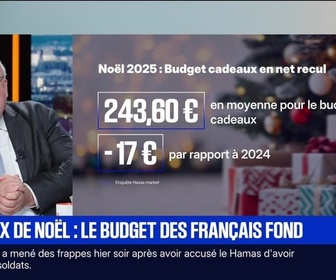 Replay BFM Première - BFM éco : Cadeaux de Noël, le budget des Français fond - 29/10