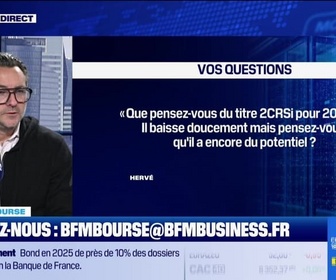 Replay BFM Bourse - Culture Bourse : Que pensez-vous du titre 2CRSI pour 2026 ? Il baisse doucement mais pensez-vous qu'il a encore du potentiel ? Faut-il conserver ? Acheter ? Vendre ? , par Julie Cohen-Heurton - 14/01