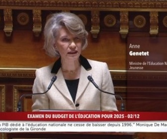 Replay 100% Sénat - Examen du budget de l'Education au Sénat