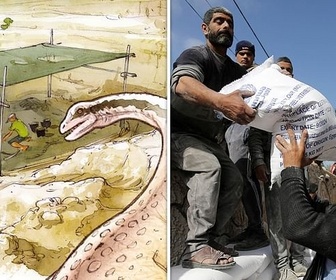 Replay Chasseurs de dinosaures / Gaza, la catastrophe humanitaire - 28 minutes