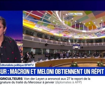 Replay BFM Grand Soir - Mercosur : Macron et Meloni obtiennent un répit - 18/12