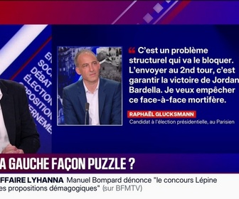 Replay BFM Politique - Manuel Bompard: Je trouve assez surprenant que des voix qui se revendiquent de la gauche se mettent presque à faire la campagne de Jordan Bardella