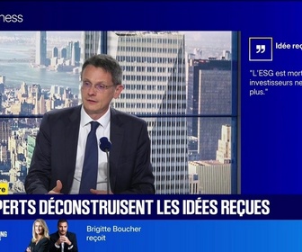 Replay BFM Bourse - Mythomètre : L'ESG est mort. Les investisseurs ne s'y intéressent plus. FAUX répond François Monnier - 01/09