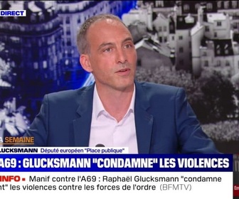 Replay C'est pas tous les jours dimanche - Manifestation contre l'A69: Je condamne totalement les lancés de boules de pétanque ou de cocktails molotov sur la police, déclare Raphaël Glucksmann
