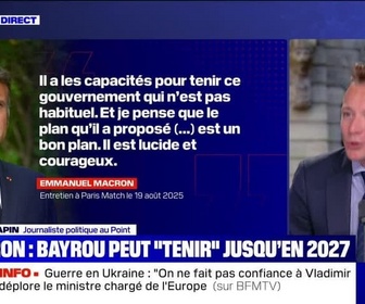 Replay BFM Story - Story 8 : Macron, Bayrou peut tenir jusqu'en 2027 - 19/08