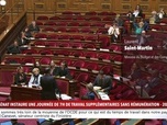 Replay 100% Sénat - Le Sénat instaure une journée de 7h de travail supplémentaires sans rémunération