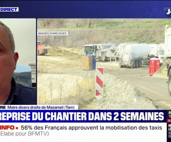 Replay BFM Story - Reprise du chantier de l'A69: C'est une excellente nouvelle affirme Olivier Fabre, le maire de Mazamet