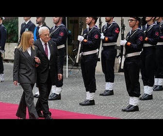 Replay Le président palestinien, Mahmoud Abbas à s'entretient avec Mattarella et Meloni à Rome