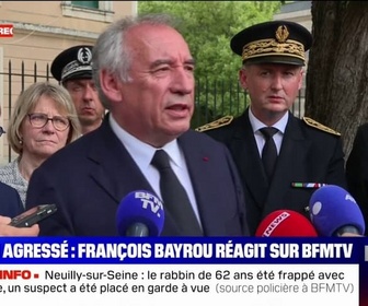 Replay BFM Story - Rabbin agressé: C'est jour après jour que notre pays est en proie à des affrontements haineux, réagit François Bayrou
