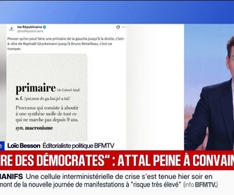 Replay BFM Première - Primaire des démocrates : Attal peine à convaincre - L'édito politique - 30/10