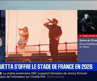Replay BFM Première - David Guetta s'offre le Stade de France en 2026 - 18/09